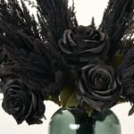 Noir Elegance - Midnight Pampas Grass & Eternal Rose Halloween Fall Water Illusion Arrangement - Image 2