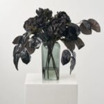 Nightshade Garden - Lustrous Magnolia Leaf with Black Magic Peony & Hydrangea Halloween Floral Water Illusion Centerpiece Arrangement - Image 3