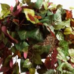 Red & Green Pothos Vine Artificial Plant in Round Grapevine Hanging Basket - Image 2