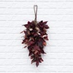 Maroon Maple Leaf Teardrop Fall Swag