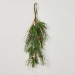 Mixed Scotch & Island Pine Teardrop Swag with Faux Pinecone & Branches