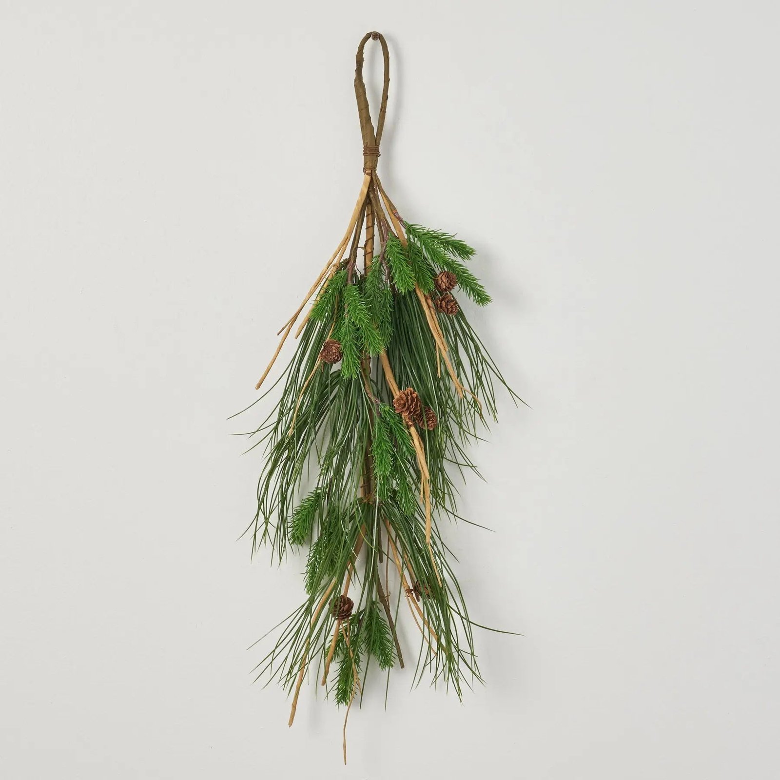 FDS1094MixedBelgium_ScotchPineTeardropSwagwithFauxPinecone_Branches_2 Mixed Scotch & Island Pine Teardrop Swag with Faux Pinecone & Branches - Image 1