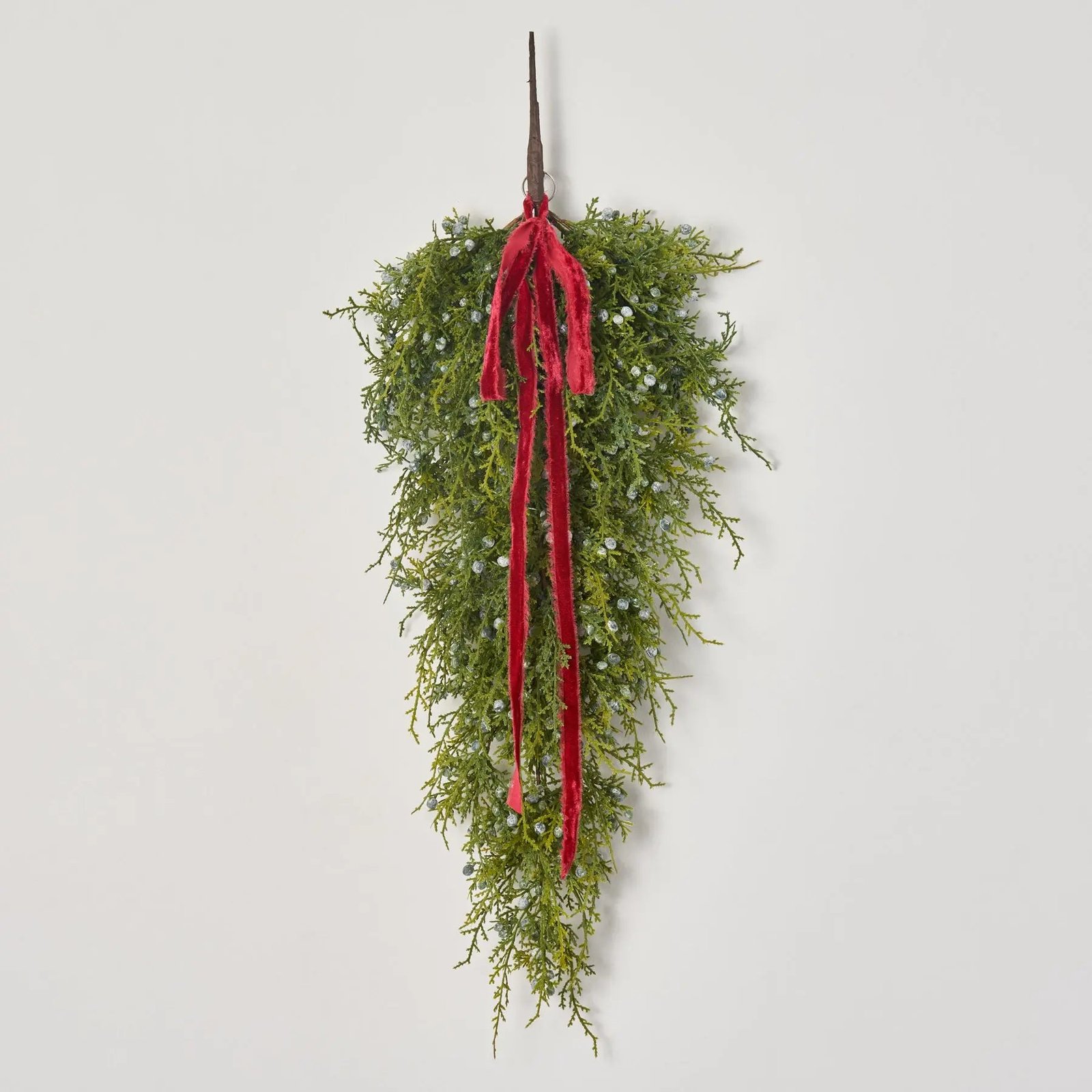 FDS1104SeedingWinterJuniperBerryGreeneryClassicHolidayTeardropSwag-3OptionsAvail_3 Seeding Winter Juniper Berry Greenery Classic Holiday Teardrop Swag - 3 Options Available - Image 1