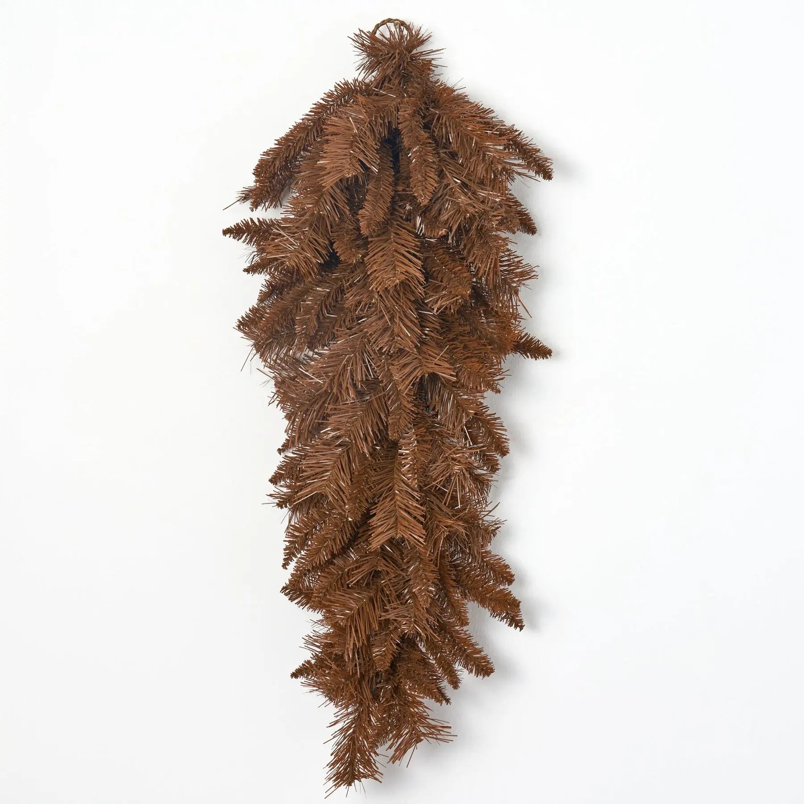FDS1111DeluxeBrownPineNeedleLargeTeardropSwagFallHangingDecor_2 Deluxe Brown Pine Needle Large Teardrop Fall Swag Base - Image 1