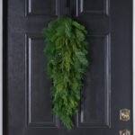 Outdoor UV Protected Bristle Pine Evergreen Teardrop Swag Base Hanging Decor - Image 2