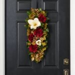 Magnolia Majesty - Real Touch Magnolia, Metallic Gold Crabapple, Red Queen Rose, Pine & Pinecone Hanging Christmas Swag - Image 3