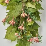 Rosehip Vineyard - Spring Vineyard & Pink Rosehip Vine Front Door Hanging Spring Summer Greenery Swag - Image 2