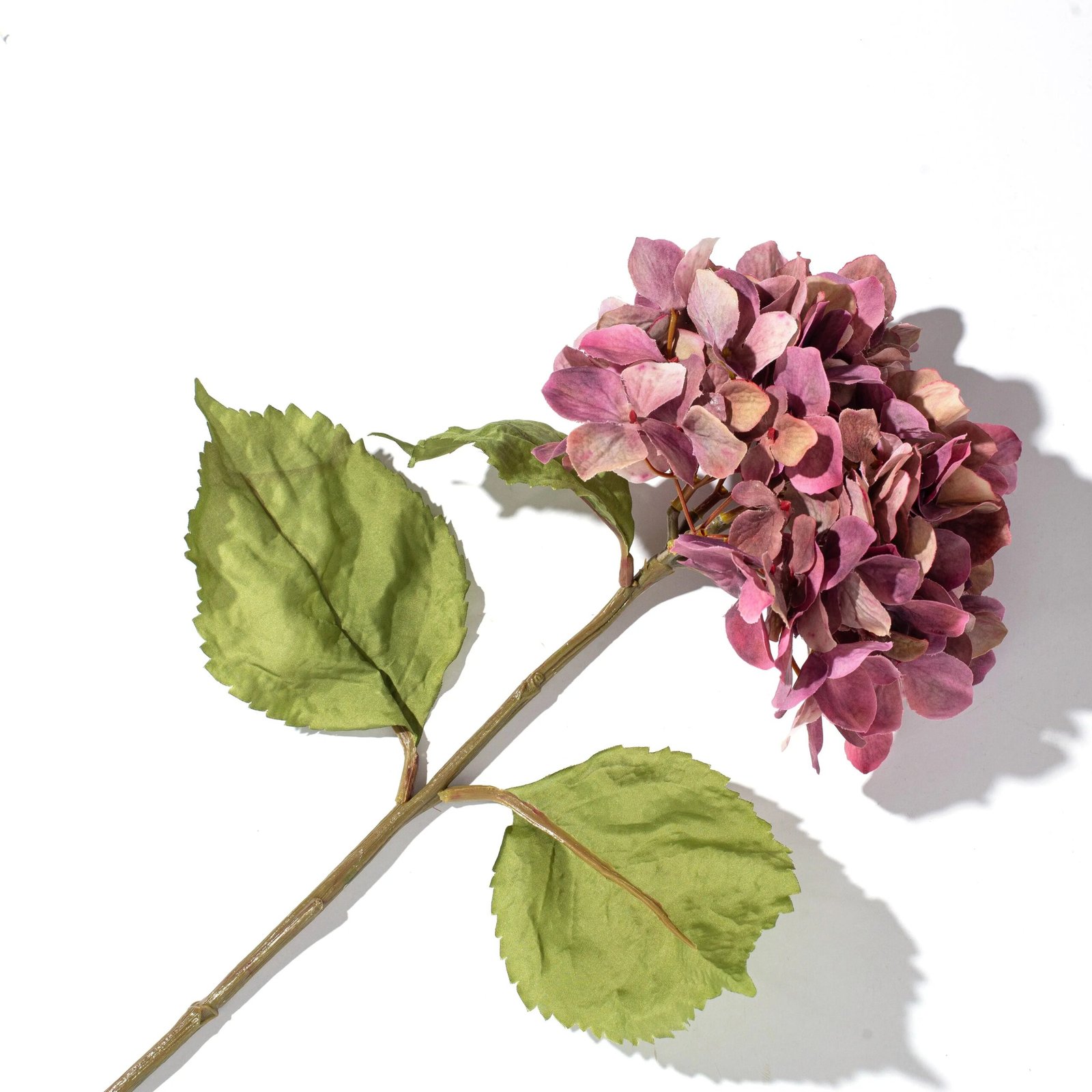 FLWSTM0005-HYDRAN-DMAUVDustyMauveSilkFauxHydrangeaStemSpray-27_1-1 Dusty Mauve Silk Faux Hydrangea Stem Spray - 27 - Image 1