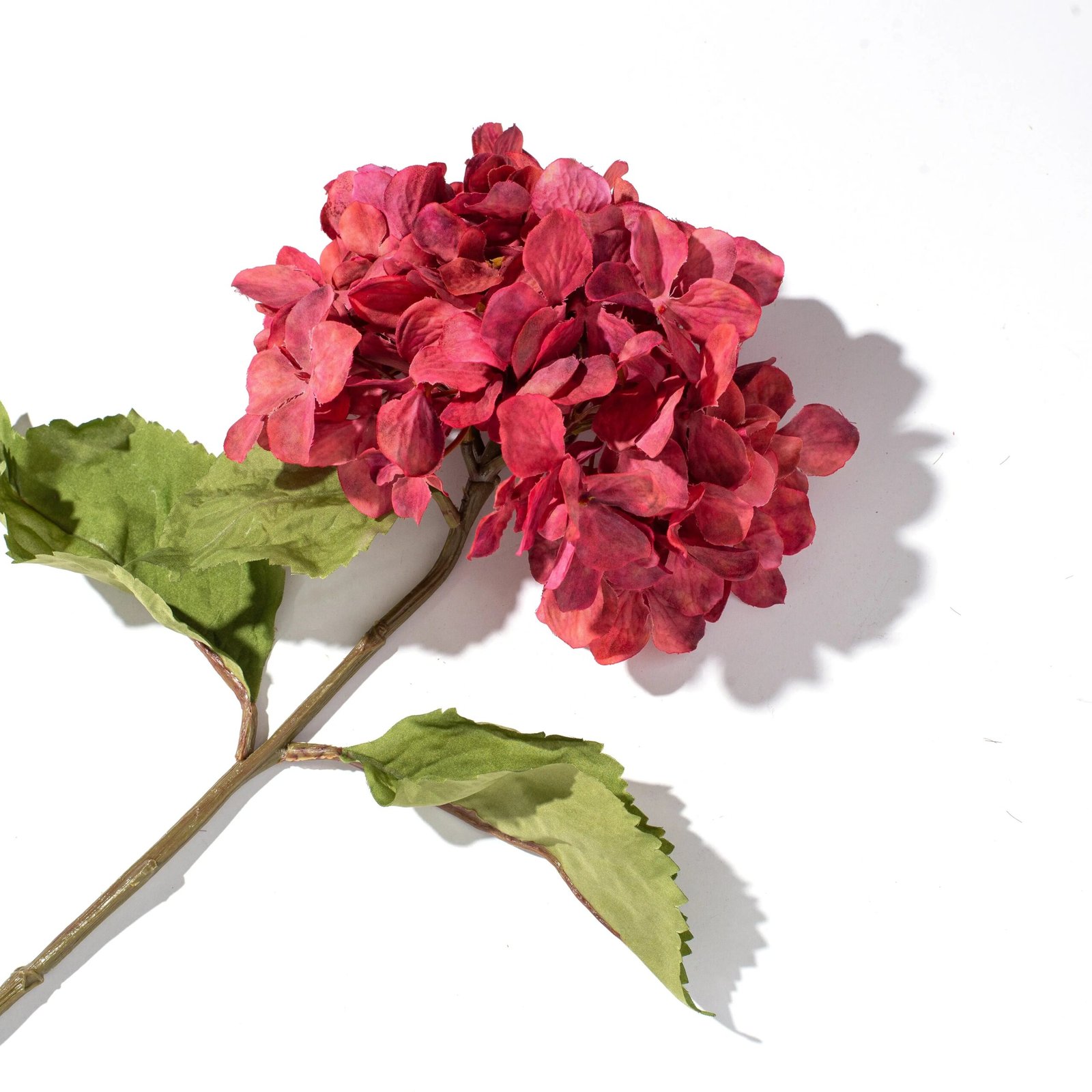 FLWSTM0007-HYDRAN-ROSRoseSilkFauxHydrangeaStemSpray-27_2 Rose Silk Faux Hydrangea Stem Spray - 27 - Image 1