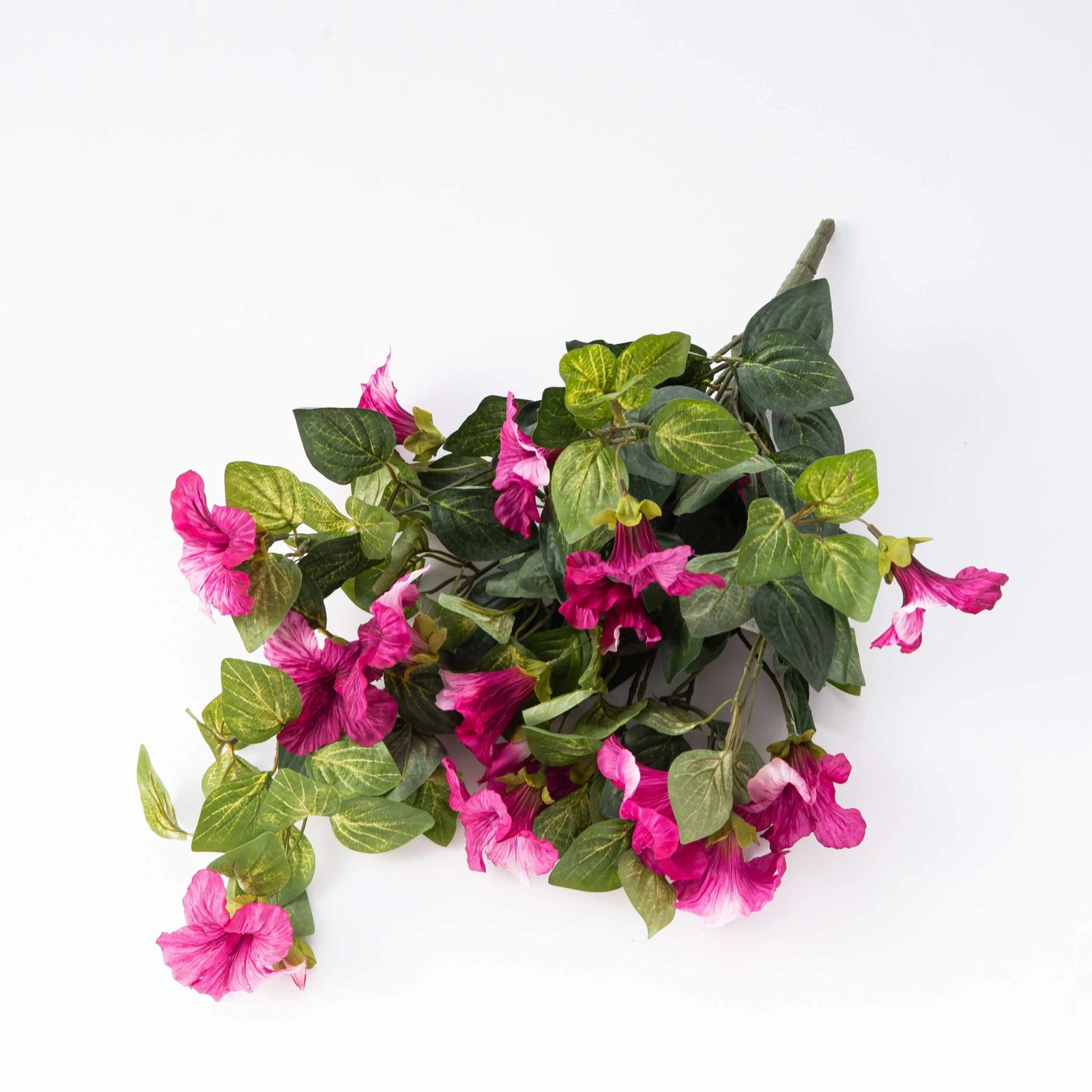 FLWSTM1036-MAGMagentaPetuniaSilkFauxFloralBush-18_2 Magenta Petunia Silk Faux Floral Bush - 18 - Image 1