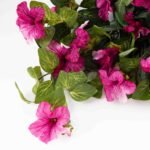 Magenta Petunia Silk Faux Floral Bush - 18 - Image 2