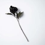 Black Magic Peony Bloom Faux Floral Stem Halloween Decor  - 18 - Image 2