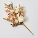 Soft Peach & Sage Autumn Foliage, Berry & Cream Pumpkin Mixed Fall Large Pick - 21