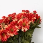 Faux Zinnia Mum Bush Faux Large Fall Bush Bouquet - 3 Colors Available - Image 2
