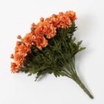 Faux Zinnia Mum Bush Faux Large Fall Bush Bouquet - 3 Colors Available - Image 3