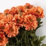 Faux Zinnia Mum Bush Faux Large Fall Bush Bouquet - 3 Colors Available - Image 4