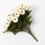 Faux Zinnia Mum Bush Faux Large Fall Bush Bouquet - 3 Colors Available - Image 5