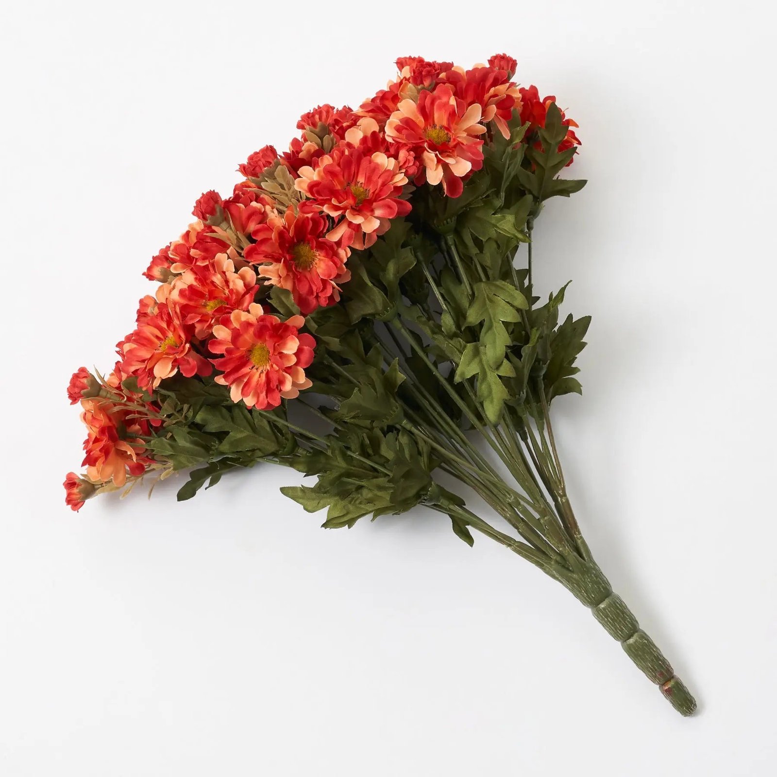FLWSTM1160ZinniaMumBushFauxStemBouquet-15_6 Faux Zinnia Mum Bush Faux Large Fall Bush Bouquet - 3 Colors Available - Image 1