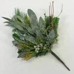 Seeded Eucalyptus, Mixed Pine & Juniper Berry Winter Greenery Pick Spray - 16