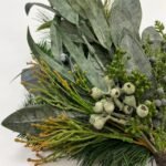 Seeded Eucalyptus, Mixed Pine & Juniper Berry Winter Greenery Pick Spray - 16 - Image 2