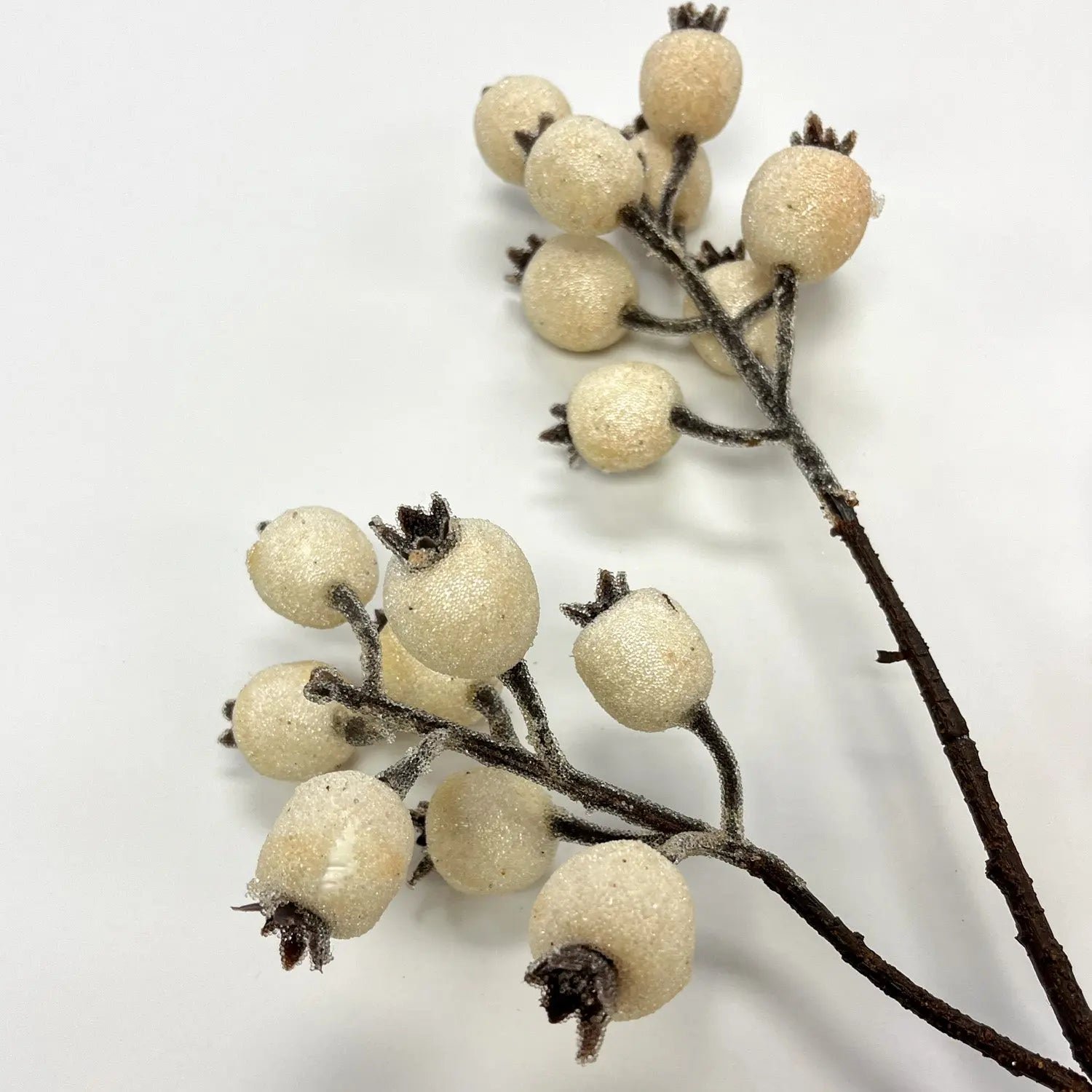 FLWSTM1280WaterproofIvoryBeadedPomegranateBerryClusterBranchSpray-24_1 Waterproof Ivory Beaded Pomegranate Berry Cluster Branch Spray - 24 - Image 1