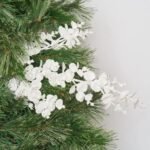 White Glitter Snow Eucalyptus Faux Winter Stem Spray - 24