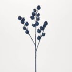 Waterproof Midnight Blue Glitter Berry Outdoor Holiday Stem Spray - 21 - Image 2