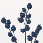Waterproof Midnight Blue Glitter Berry Outdoor Holiday Stem Spray - 21 - Image 3