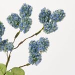 Light Blue Mini Viburnum Everyday Spring Faux Foliage Stem Spray - 15 - Image 2