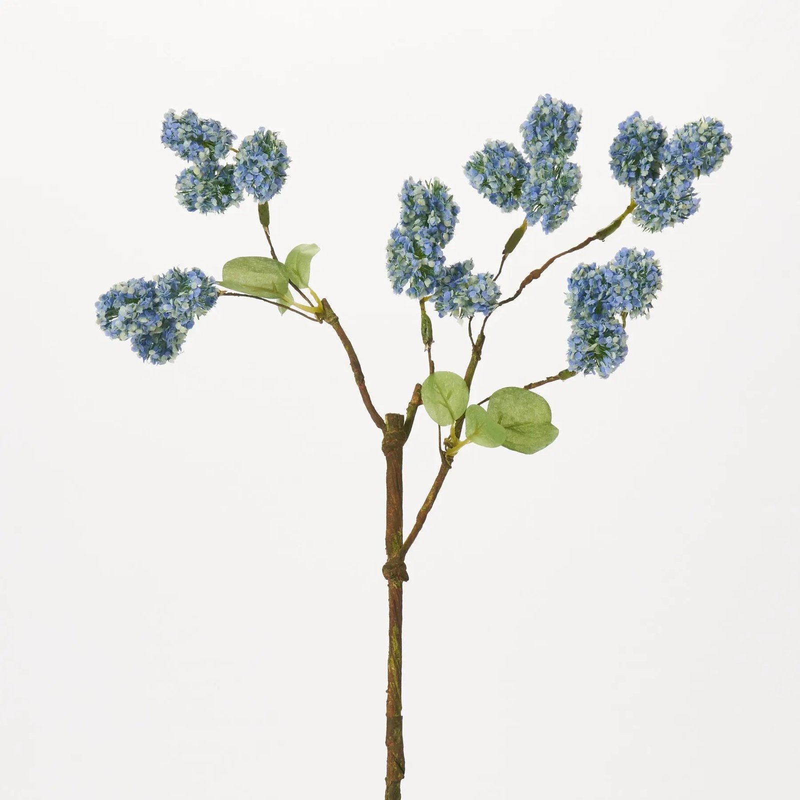 FLWSTM1326LightBlueMiniViburnumEverydaySpringF_1 Light Blue Mini Viburnum Everyday Spring Faux Foliage Stem Spray - 15 - Image 1