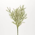 White Faux Astilbe Bush Stem Spring Summer Foliage Bouquet - 18