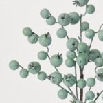 Weathered Light Blue Crabapple Cluster Faux Berry Spray - 17 - Image 2