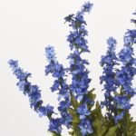 Indigo Blue Silk Larkspur Bush Large Bloom & Foliage Stem Bouquet - 26 - Image 2