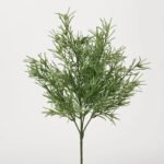 Green Rosemary Shoots Faux Evergreen Herb Bush Bouquet of 6 Stems - 18