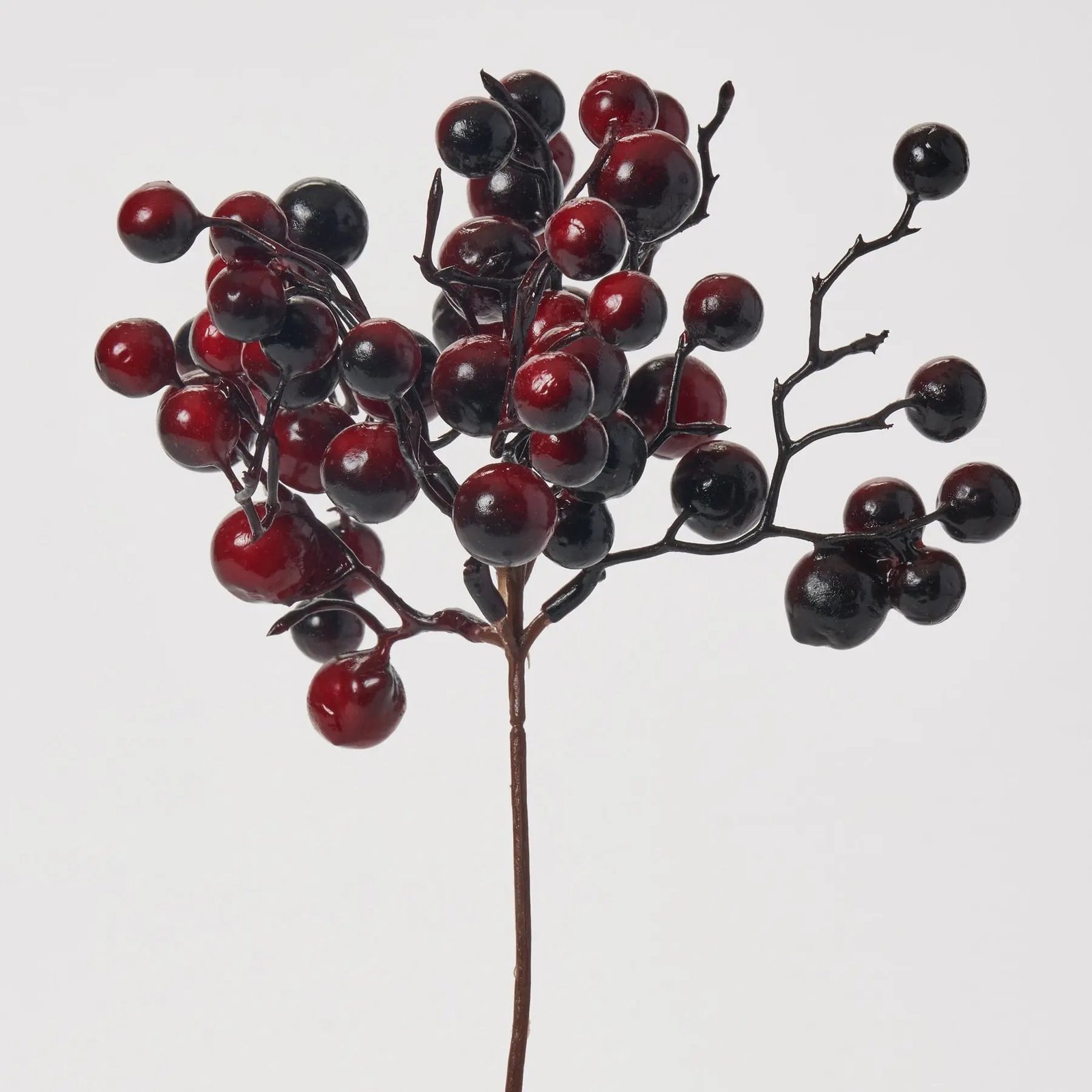 FLWSTM1683WaterproofFauxRedBerryClusterBranch Waterproof Dark Red Faux Berry Cluster Spray - 8 - Image 1