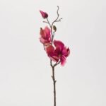 Fuchsia Magnolia Blossom & Bud Multiple Blooming Branch Stem Spray - 19 - Image 2