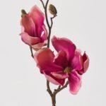 Fuchsia Magnolia Blossom & Bud Multiple Blooming Branch Stem Spray - 19 - Image 3