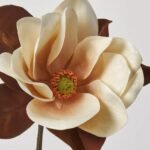Real Touch Classic Fall Brown Magnolia Bloom Wired Branch Spray - 26 - Image 2