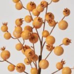 Weathered Tangerine Orange Crabapple Cluster Faux Berry Spray - 17 - Image 2