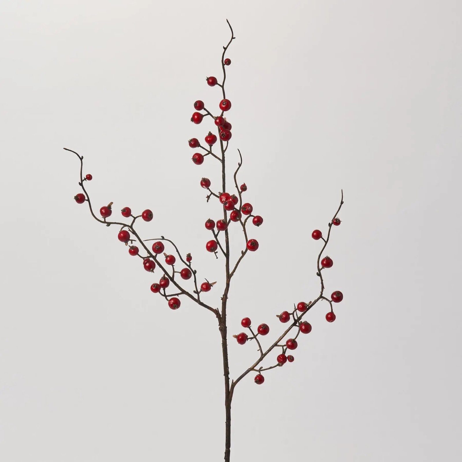 FLWSTM2047DarkRedFauxWildCurrantBerryBranch Dark Red Faux Wild Currant Berry Branch Stem Spray - 28 - Image 1