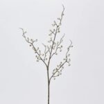 Cream Faux Wild Currant Berry Branch Stem Spray - 28