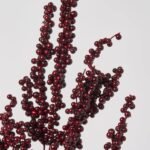 Dark Burgundy Red Waterproof Winter Berry Branch Spray - 28 - Image 3