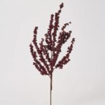 Dark Burgundy Red Waterproof Winter Berry Branch Spray - 28 - Image 2