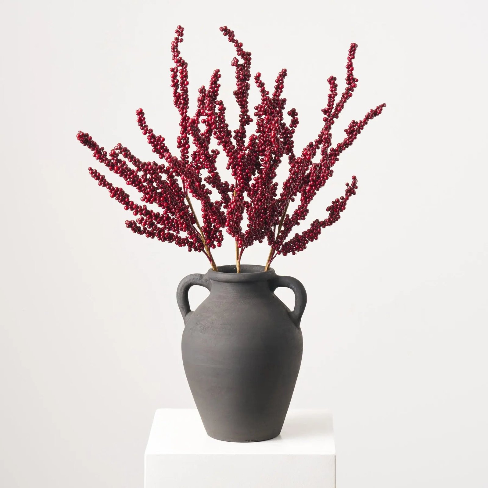 FLWSTM3045DarkBurgundyRedWaterproofWinterBerryBranchSprayLifestyle Dark Burgundy Red Waterproof Winter Berry Branch Spray - 28 - Image 1