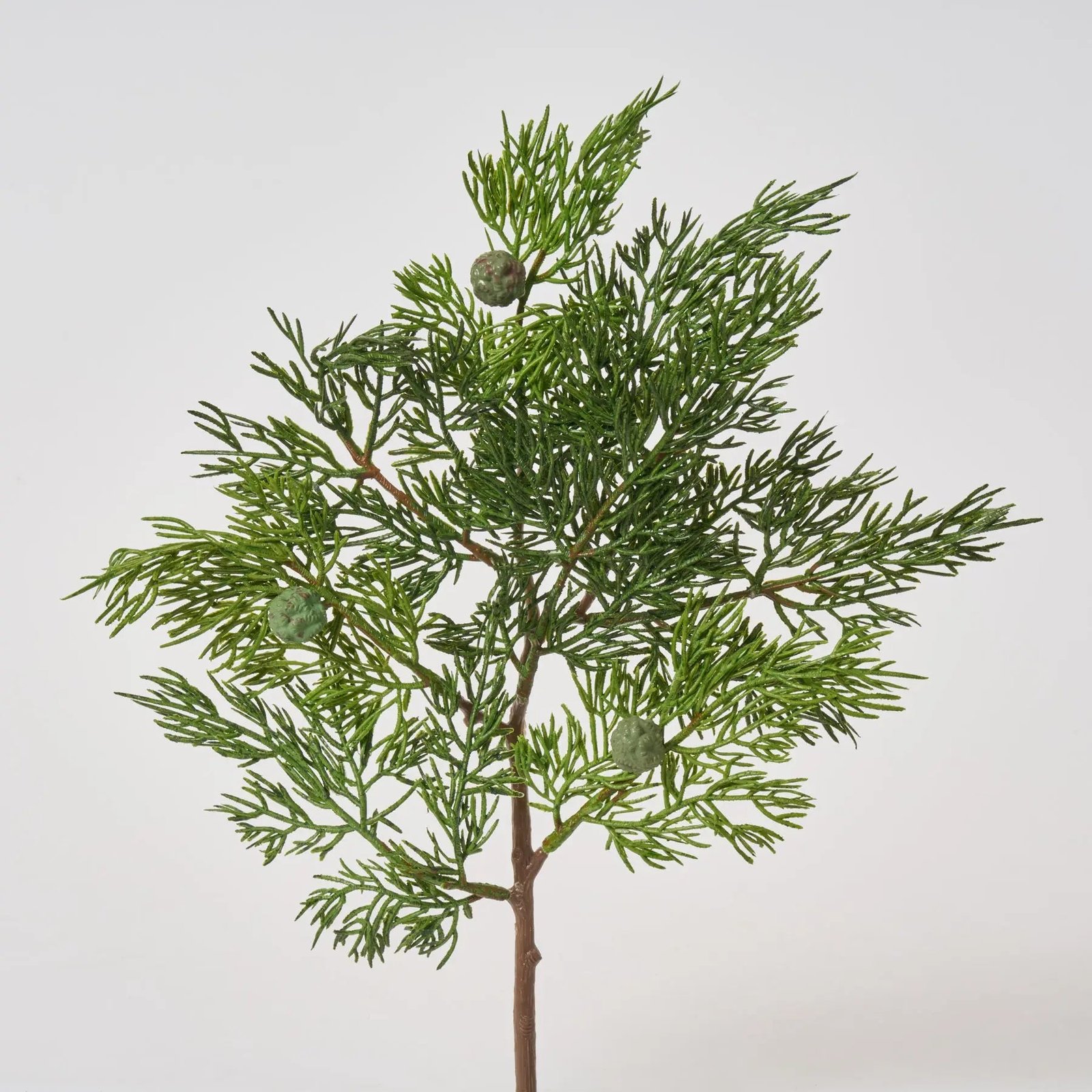 FLWSTM3055GreenJuniperBranchSprayChristmasFauxGreeneryStem-14_2 Green Juniper Branch Spray Christmas Faux Greenery Stem - 14 - Image 1