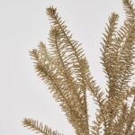 Glitter Flocked Gold Brass Pine Bush Spray - 19 - Image 2