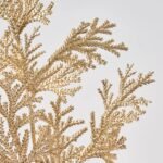 Champagne Gold Painted Flat Cedar Branch Spray - 22 - Image 2