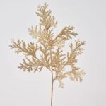 Champagne Gold Painted Flat Cedar Branch Spray - 22