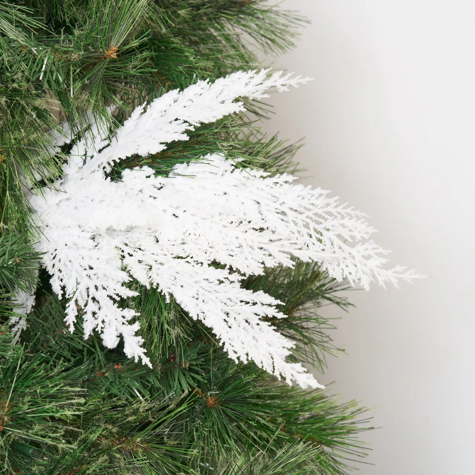 FLWSTM3205SnowFlockedWinterWhiteCedarBranchSpray Snow Flocked Winter White Cedar Branch Spray - 24 - Image 1