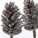 Extra Large Brown Beaded Iced Oversized Pinecone Pick - 13 Set of 2 - Image 2